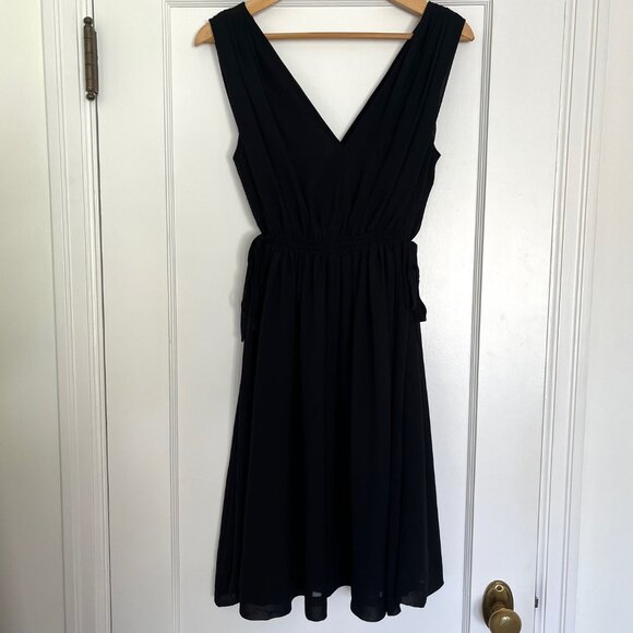 Anthropologie HD in Paris Sheer Flowy Black Dress | Size 4 - Picture 2 of 10